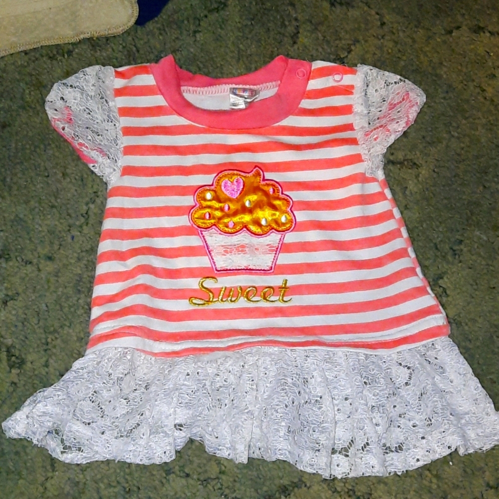 Toddler cupcake dress shirt